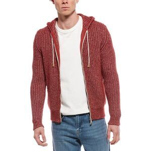 Eleventy Mens Full Zip Sweater, Red